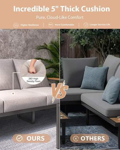 Outdoor Sectional with Coffee Table, Patio Sets