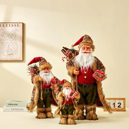 Large Standing Santa Figurine Doll Home Decoration