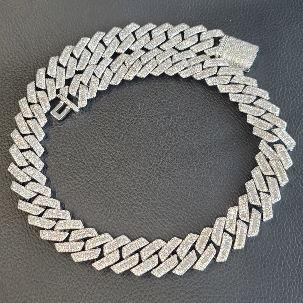Fashion Square Design Cuban Link Chain Mens