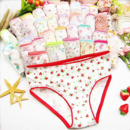 24pcs  Cotton Girls Briefs Underwear Triangle