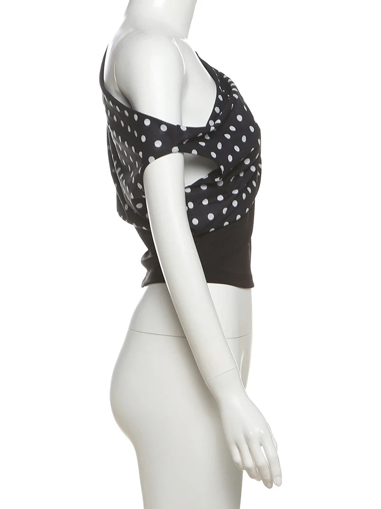 Polka Dots Print Women Trend Off Shoulder