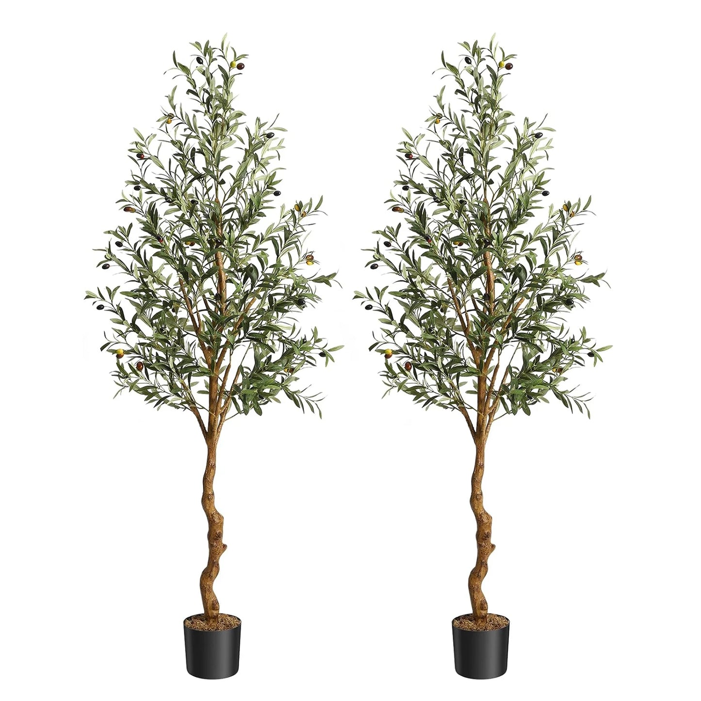 1Pc/2Pcs Artificial Olive Tree Fake Plastic Plants