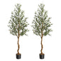 1Pc/2Pcs Artificial Olive Tree Fake Plastic Plants