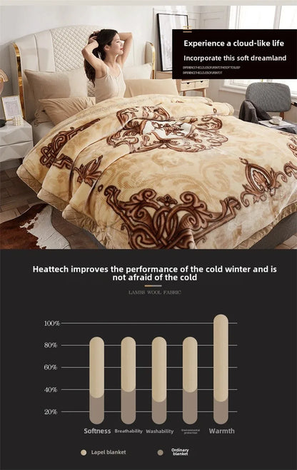 European Style Warm Raschel Blanket Weighted Comforter