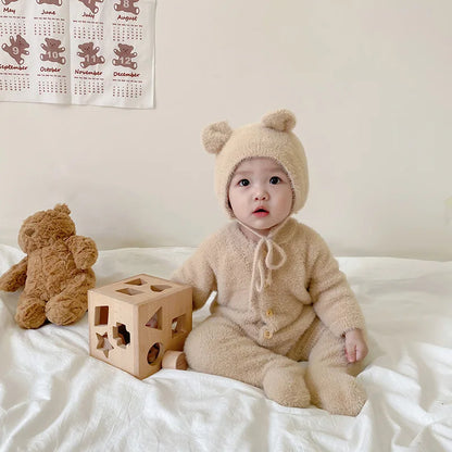 Baby Boy's/Girl's Jumpsuit Mink Velvet Cute Bear