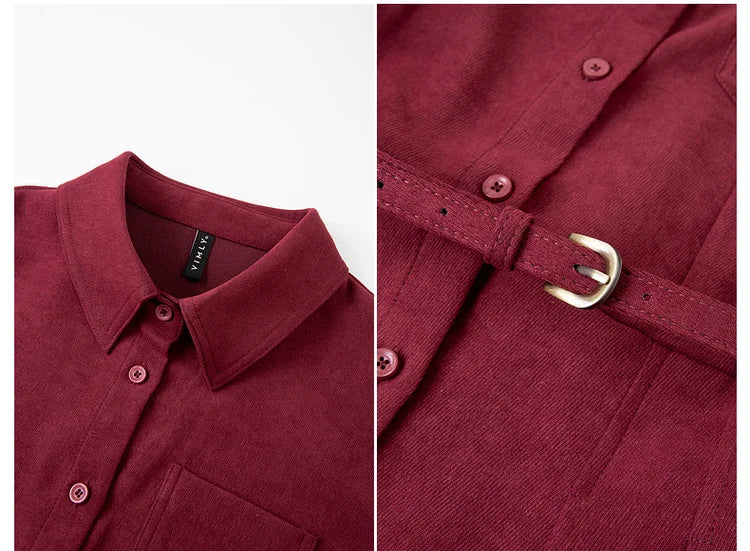 Woman Red Long Dress French Style Vintage