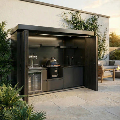 Outdoor Kitchen Pods BBQ Cooking Cabin with Electrical
