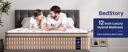 Full/King Hybrid Gel Memory Foam Mattress, Queen Size with Breathable Fabric