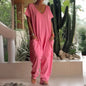 Women's Solid Color Casual Baggy Pocket Romper