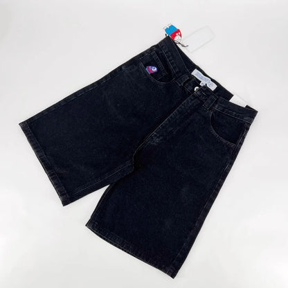 Big Boy Cartoon Graphic Streetwear Denim Shorts Men