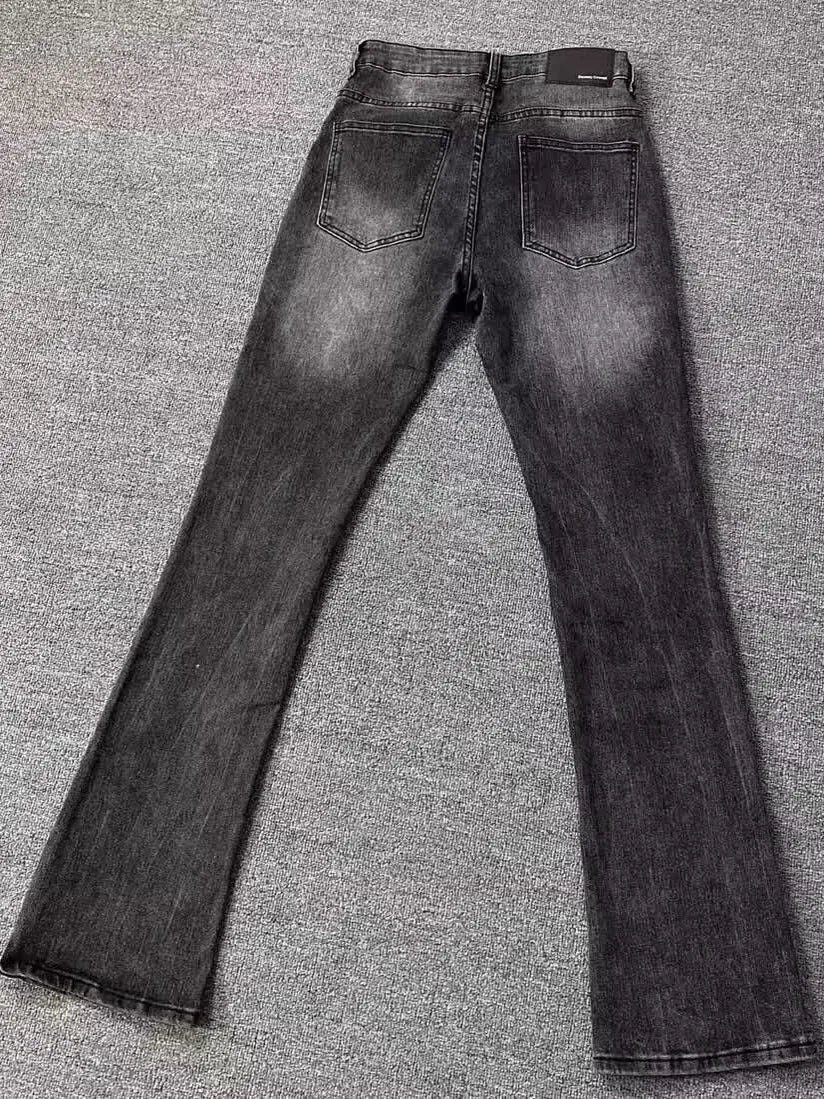 Black Grey Jeans Micro Flared Pants Youth