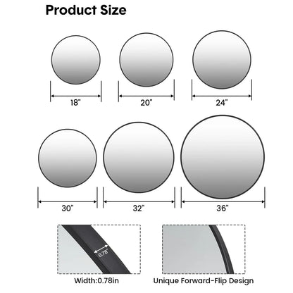 Aluminum Alloy Mirror 20mm Frame Environmentally Friendly