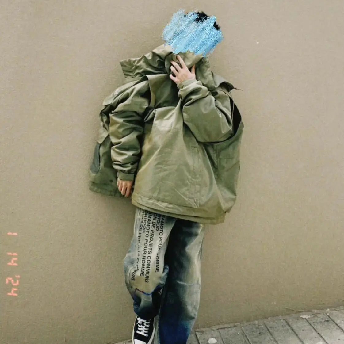 Loose Personality Trendy Washed Pants Men'