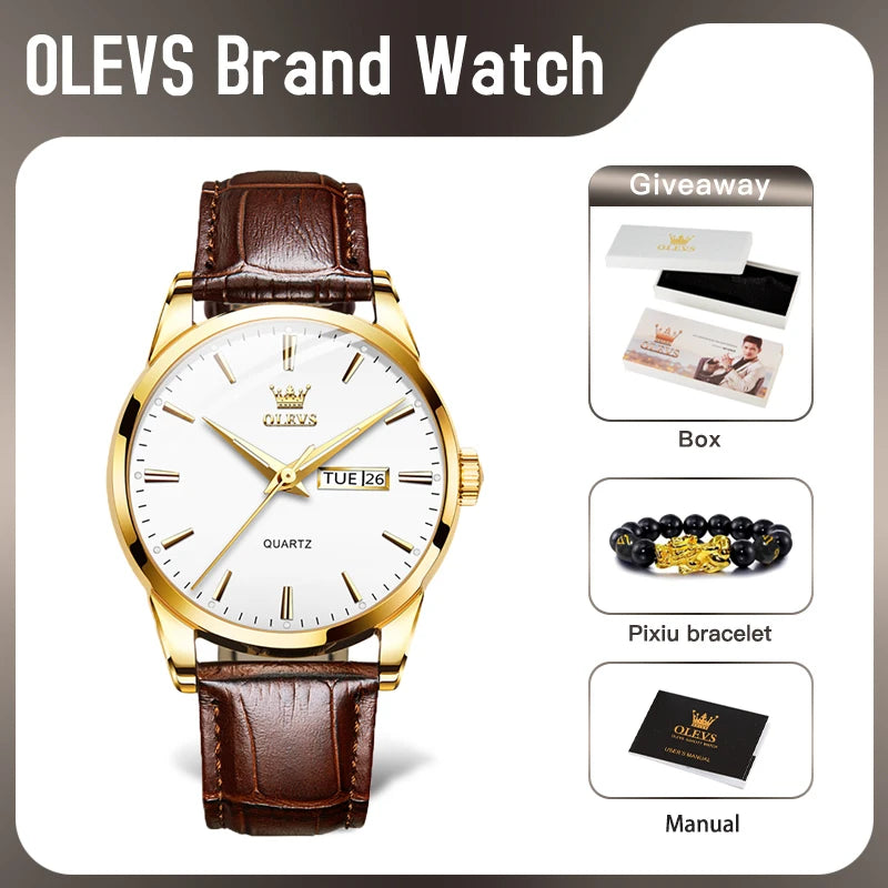OLEVS 6898 Mens Watch Original Fashion Quartz