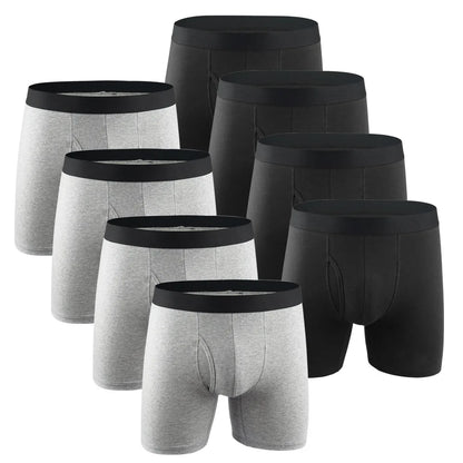 Mens Long Cotton Boxer Shorts Underwear