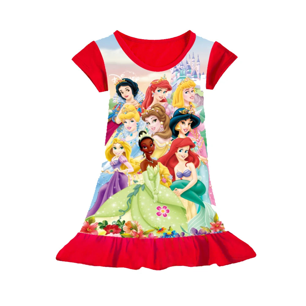 Elsa Cartoon Minnie Party Dresses Pajamas