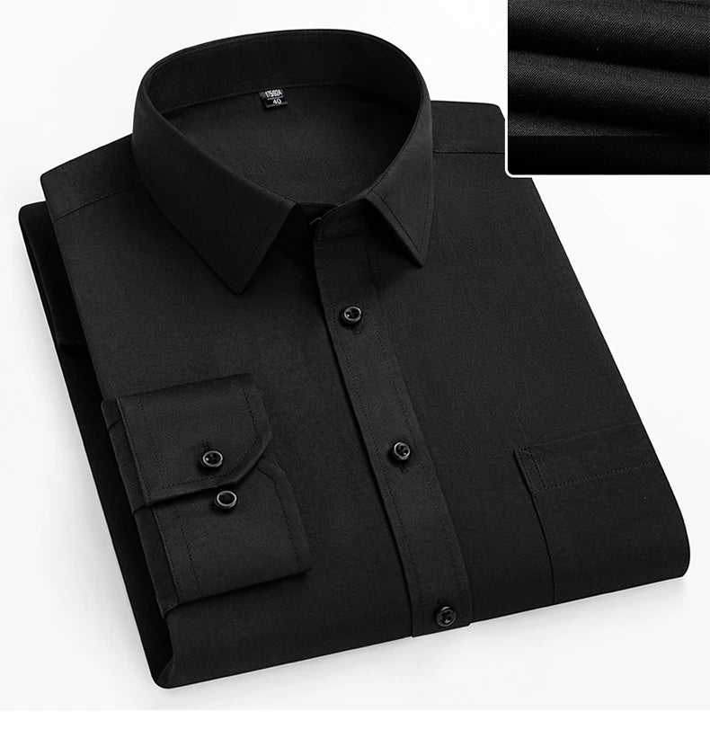 double collor Full shirts for men plus size