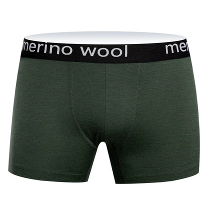 Mens Merino Wool Boxer Brief Breathable Fitness