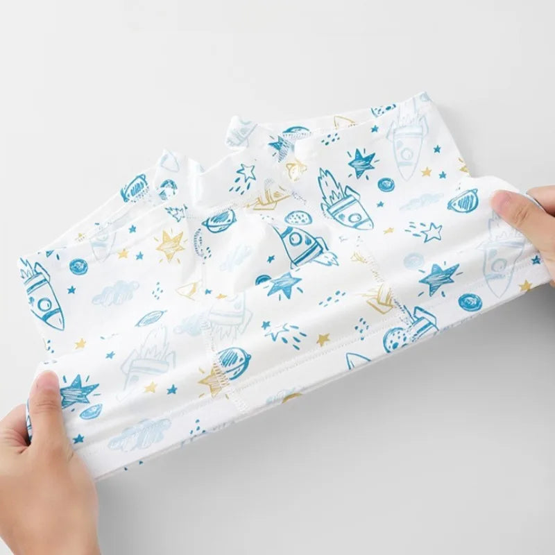 4PCS Boys Cute Cartoon Breathable Cotton Underwear