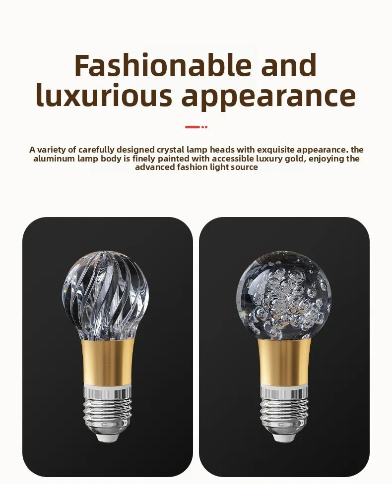 Acrylic Crystal LED Bulb Chandelier Fairy Lamp