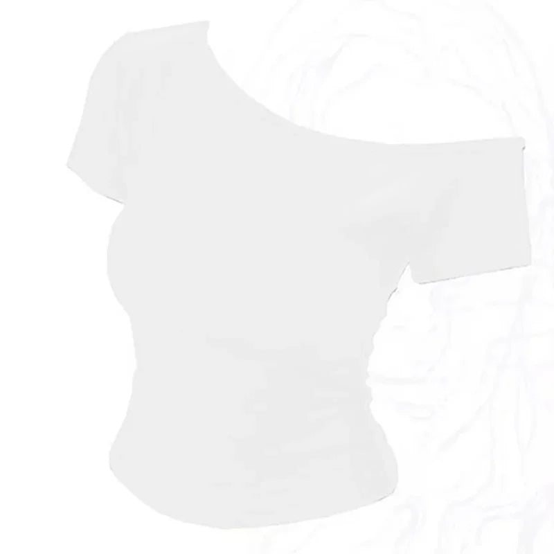 Off shoulder Women Slim fit Body T shirt