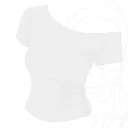 Off shoulder Women Slim fit Body T shirt