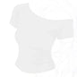 Off shoulder Women Slim fit Body T shirt