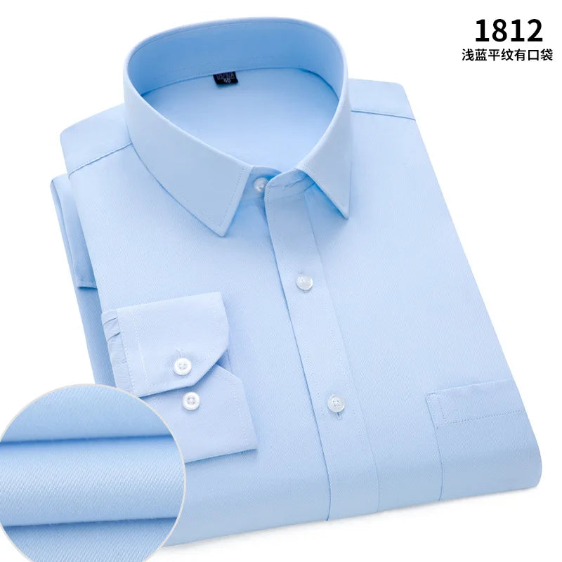 Mens Long-sleeved Non-ironing Anti-wrinkle Shirts