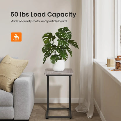 Wood Sofa Table Portable Rolling with Wheels