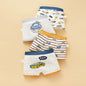 4PCS Boys Cute Cotton Breathable Comfort Underwear