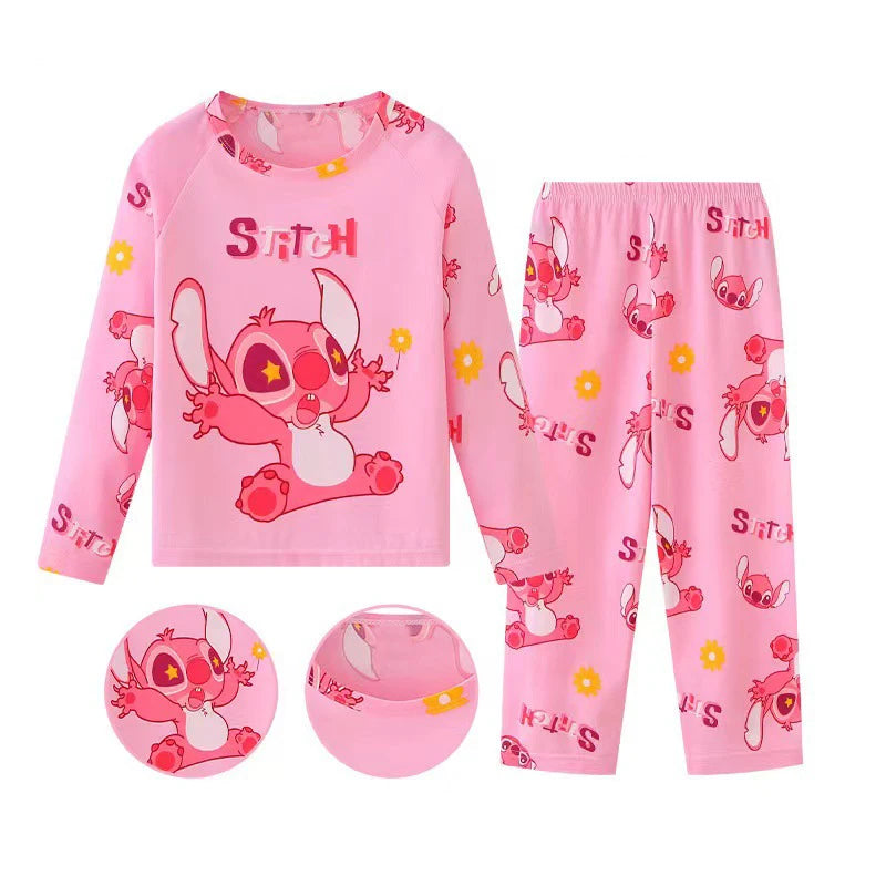 2 pcs Boys/Girls Stitch Casual Sleepwear Pajamas