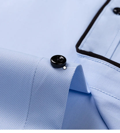 double collor Full shirts for men plus size