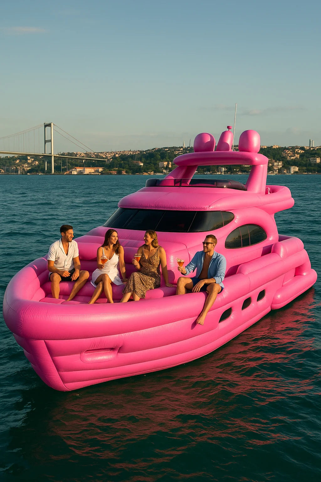 Large Custom Inflatable Pink Boat High Quality