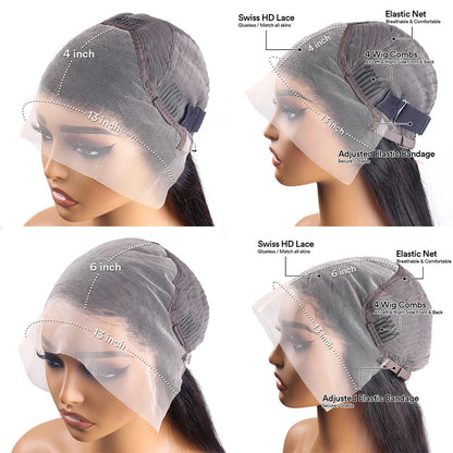 High Density Lace Frontal Black Bone Straight Human Hair