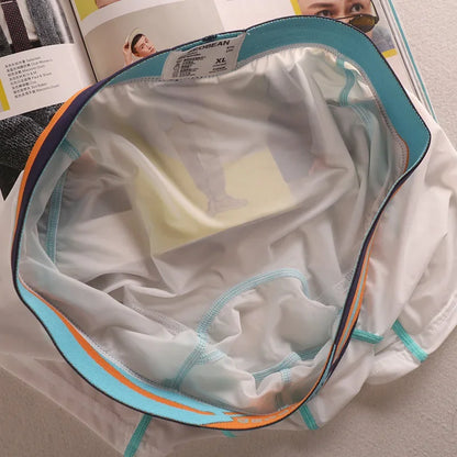 Men's Translucent Nylon Inner Pouch Boxer Briefs
