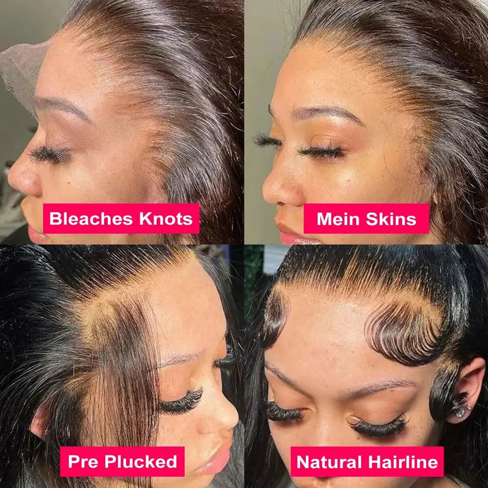 Straight Lace Front Human Hair Brazilian Wigs