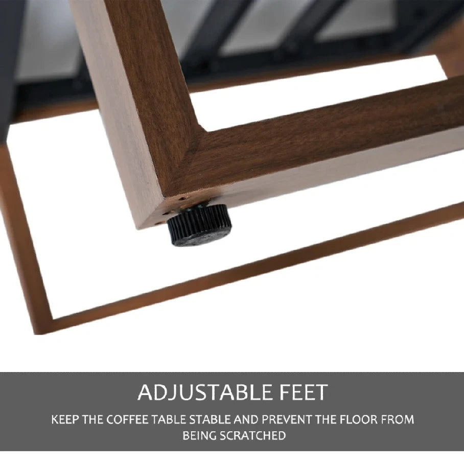 Outdoor 4-Piece Modern Furniture Sets Faux Wood Grain