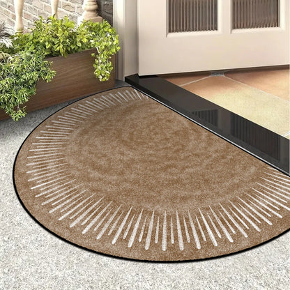 Semi-circular Carpet Outdoor Rug Modern Art