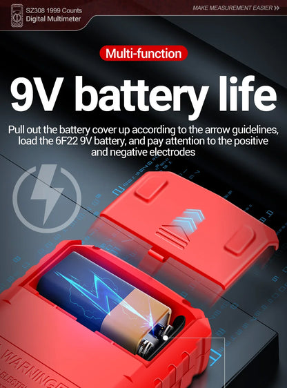Digital Multimeter   AC/DC Current Meter Voltage Resistance