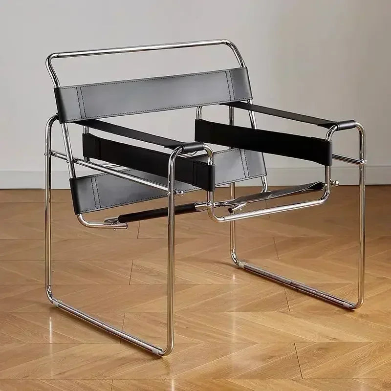 Single Chair Network Red Bauhaus Saddle Leather