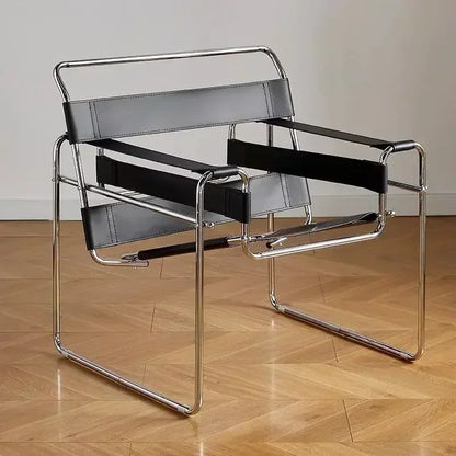 Single Chair Network Red Bauhaus Saddle Leather
