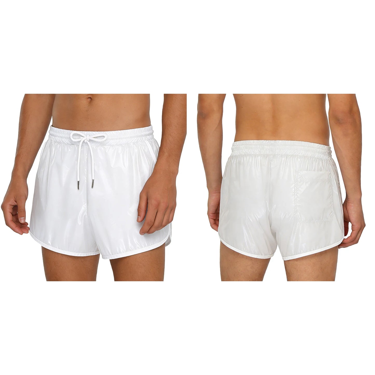 Mens Waterproof Swim Shorts Drawstring Side Pockets