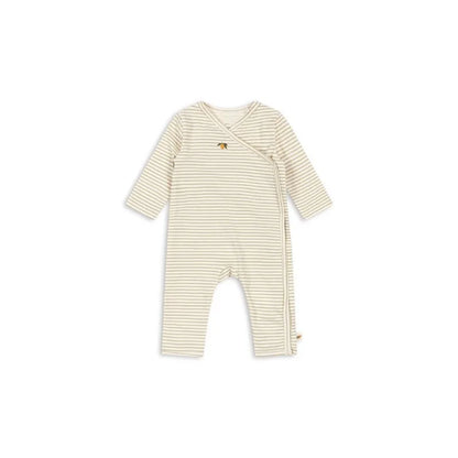 Cute Cartoon Stripe Print V-neck Long Sleeve