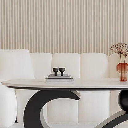 Retro Coffee Table Beauty Luxury Oval Classic
