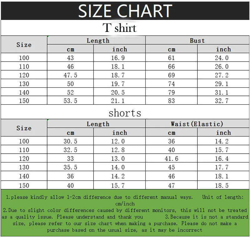 2 Piece Girls O Neck Short Sleeve Breathable Shorts Sets