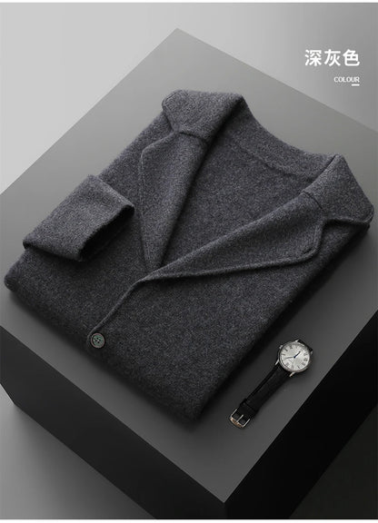 Men's Cashmere Knitted Cardigan Casual Jacket Top