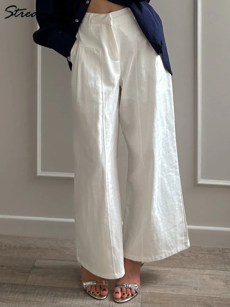 Women Wide Leg Formal Straight Leg Pants