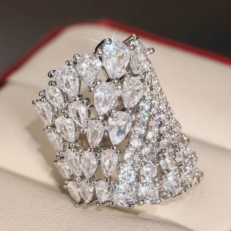Full Round/Pear Cubic Zirconia Fashion Design Luxury