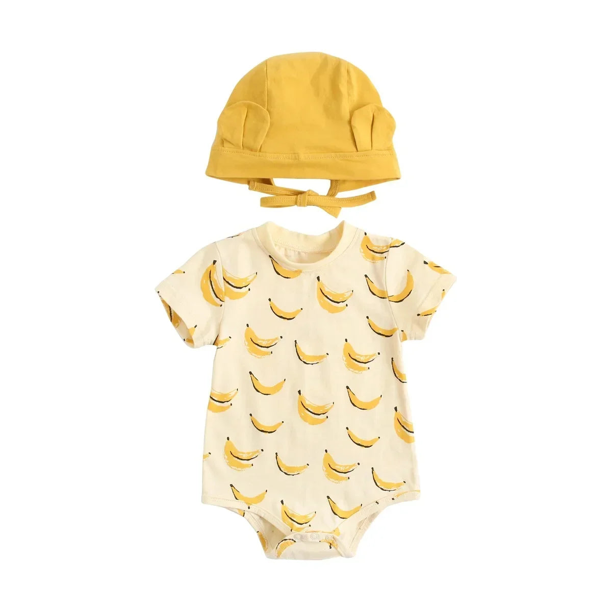 2 Pcs Jumpsuit Outfit Girls/Boys Banana Pineapple