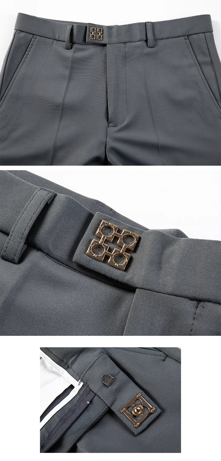 Men Stretch Slim Formal Casual Pants Fashion